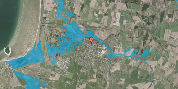 Oversvømmelsesrisiko fra vandløb på Møllevej 1A, 7830 Vinderup