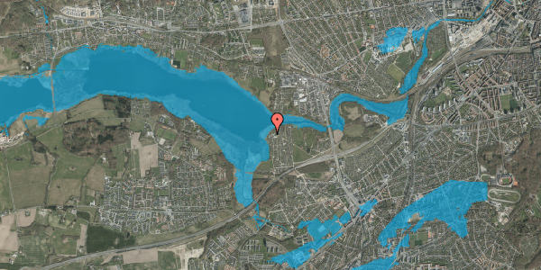 Oversvømmelsesrisiko fra vandløb på Haveforeningen Norringholm 582, 8260 Viby J