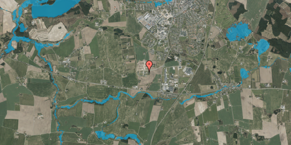 Oversvømmelsesrisiko fra vandløb på Kornmarken 3, 8450 Hammel
