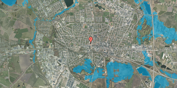 Oversvømmelsesrisiko fra vandløb på Markedspladsen 4A, st. , 7400 Herning