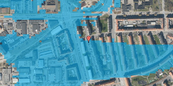 Oversvømmelsesrisiko fra vandløb på Amagergade 2, 9000 Aalborg