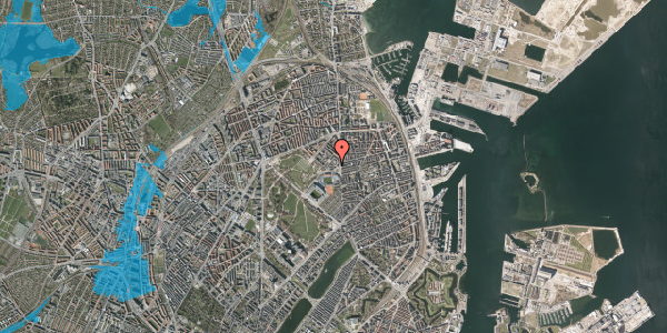 Oversvømmelsesrisiko fra vandløb på Østerfælled Torv 17A, 1. , 2100 København Ø