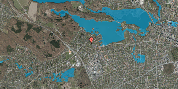 Oversvømmelsesrisiko fra vandløb på Kurvej 27, 2880 Bagsværd