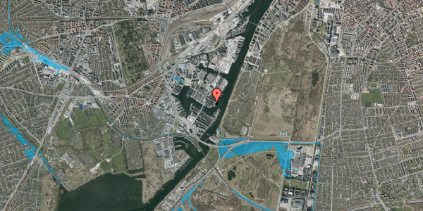 Oversvømmelsesrisiko fra vandløb på Alliancevej 32, st. , 2450 København SV