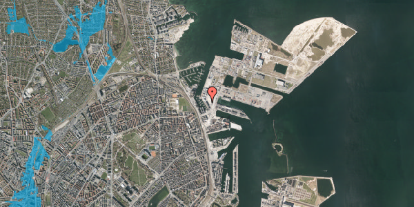 Oversvømmelsesrisiko fra vandløb på Sundkrogsgade 11, 3. , 2100 København Ø