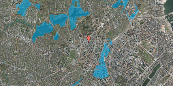Oversvømmelsesrisiko fra vandløb på Rentemestervej 62, st. , 2400 København NV