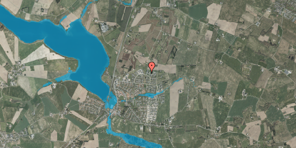 Oversvømmelsesrisiko fra vandløb på Pilevangen 9, 8355 Solbjerg