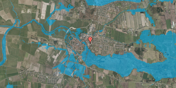 Oversvømmelsesrisiko fra vandløb på Odins Plads 1, 6760 Ribe