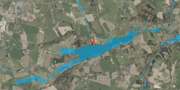 Oversvømmelsesrisiko fra vandløb på Tingskrivervej 2F, 8620 Kjellerup