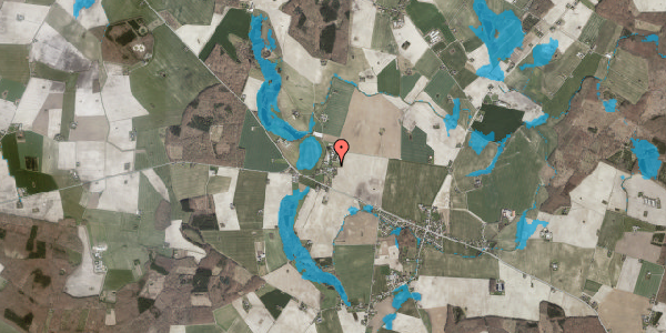 Oversvømmelsesrisiko fra vandløb på Sørup Hovvej 20, 4951 Nørreballe