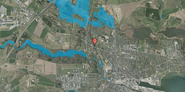 Oversvømmelsesrisiko fra vandløb på Silkeborgvej 2, 8700 Horsens