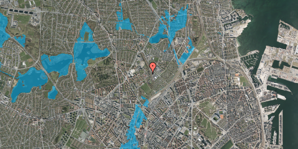 Oversvømmelsesrisiko fra vandløb på Bispebjerg Bakke 22C, 2400 København NV