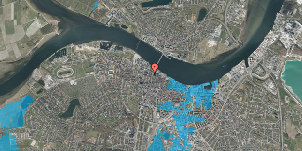 Oversvømmelsesrisiko fra vandløb på Borgergade 15B, 1. , 9000 Aalborg