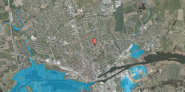 Oversvømmelsesrisiko fra vandløb på Nørre Boulevard 28, 8900 Randers C