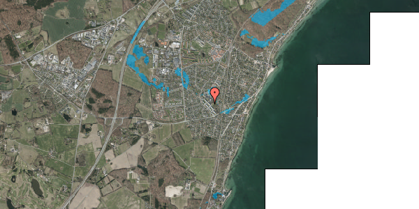 Oversvømmelsesrisiko fra vandløb på Kofod Anchers Vej 91, 3. th, 3060 Espergærde