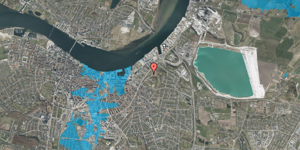 Oversvømmelsesrisiko fra vandløb på Bakkegårdshaverne 15, 9000 Aalborg