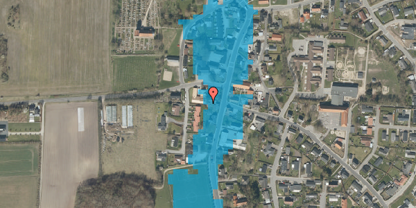Oversvømmelsesrisiko fra vandløb på Nibevej 171, 9530 Støvring
