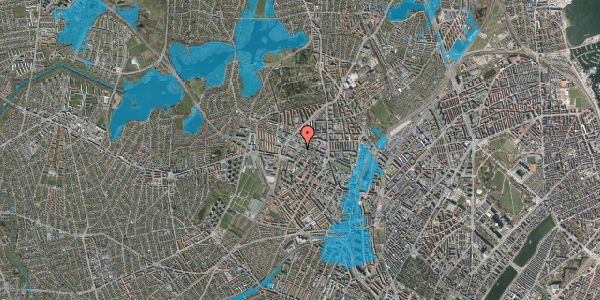 Oversvømmelsesrisiko fra vandløb på Peter Ipsens Allé 20, 2400 København NV