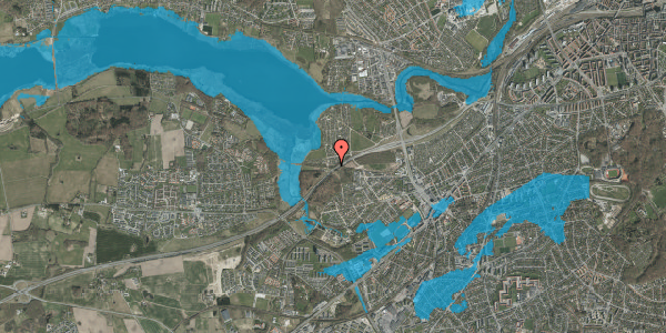 Oversvømmelsesrisiko fra vandløb på Haveforeningen Norringholm 424, 8260 Viby J