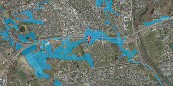 Oversvømmelsesrisiko fra vandløb på Kværulantstien 210, 2605 Brøndby