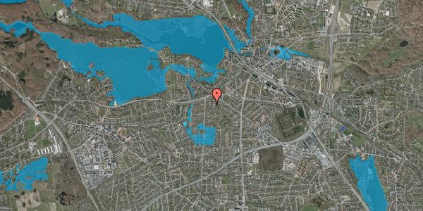 Oversvømmelsesrisiko fra vandløb på Holmelins Tværvej 3, 2800 Kongens Lyngby