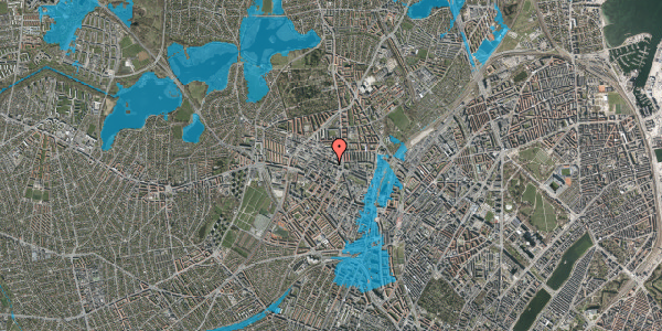 Oversvømmelsesrisiko fra vandløb på Rentemestervej 23, st. , 2400 København NV