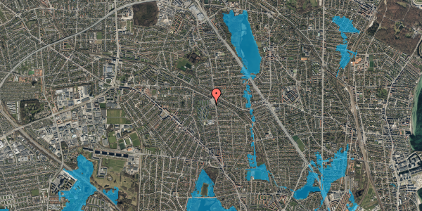 Oversvømmelsesrisiko fra vandløb på Dalstrøget 148, 2870 Dyssegård