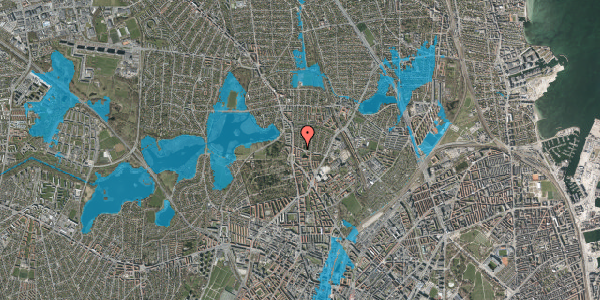 Oversvømmelsesrisiko fra vandløb på Bispebjergvej 65, 2400 København NV