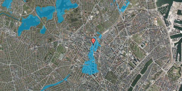 Oversvømmelsesrisiko fra vandløb på Rebslagervej 10, 1. 4, 2400 København NV