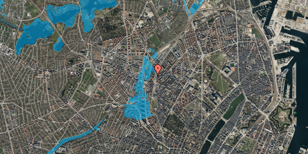 Oversvømmelsesrisiko fra vandløb på Hothers Plads 2, 2. 1, 2200 København N