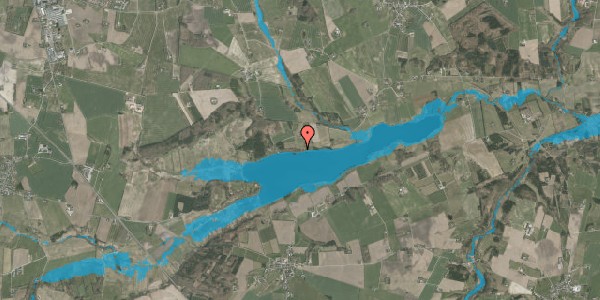 Oversvømmelsesrisiko fra vandløb på Tingskrivervej 2C, 8620 Kjellerup