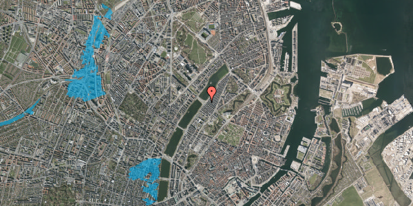 Oversvømmelsesrisiko fra vandløb på Øster Søgade 38, 2100 København Ø