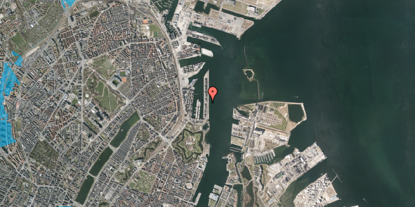 Oversvømmelsesrisiko fra vandløb på Langelinie Allé 52, 2100 København Ø