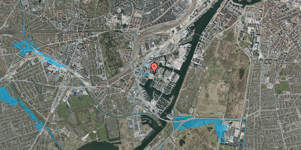Oversvømmelsesrisiko fra vandløb på Teglholmsgade 12A, 5. 5, 2450 København SV