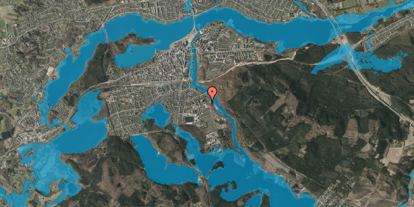 Oversvømmelsesrisiko fra vandløb på Gudenåvej 11, 8600 Silkeborg