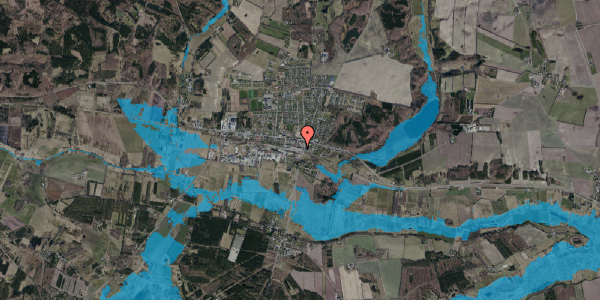 Oversvømmelsesrisiko fra vandløb på Jernbanegade 30, 1. 8, 8550 Ryomgård
