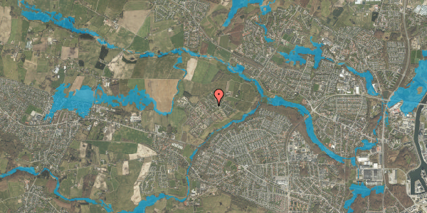 Oversvømmelsesrisiko fra vandløb på Villestofte Skovgyde 118A, 5210 Odense NV