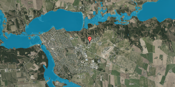 Oversvømmelsesrisiko fra vandløb på Rugaards Skovvej 13D, 8680 Ry