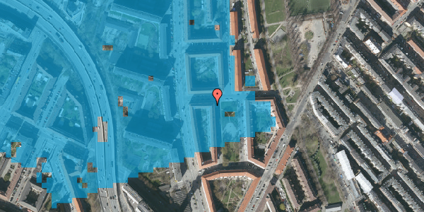 Oversvømmelsesrisiko fra vandløb på Rungsted Plads 21, 2200 København N