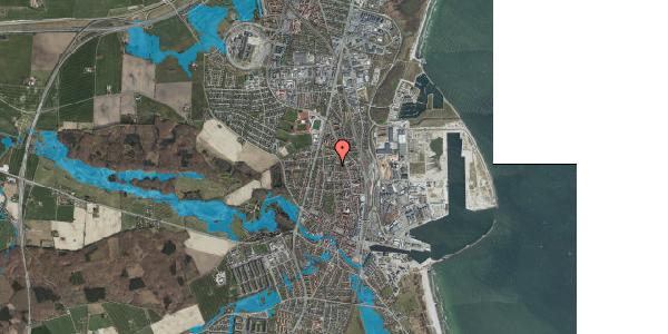 Oversvømmelsesrisiko fra vandløb på Sygehusvej 27A, 4600 Køge
