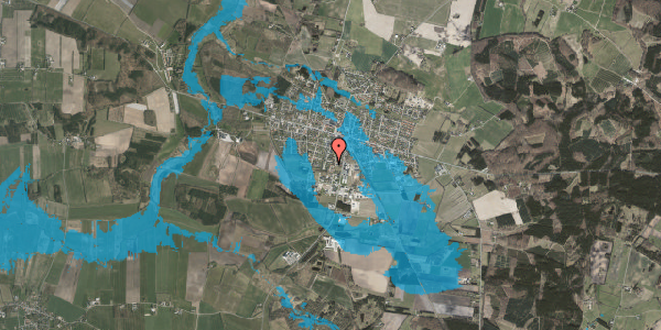 Oversvømmelsesrisiko fra vandløb på Akacievej 6, 8963 Auning