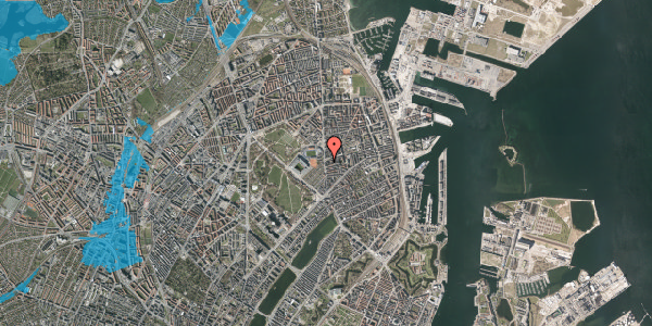 Oversvømmelsesrisiko fra vandløb på Østerbrogade 106, 2100 København Ø