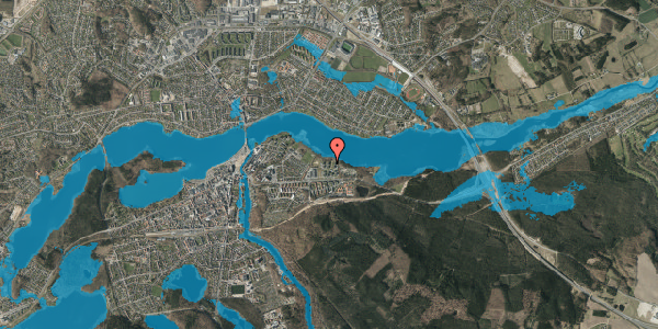Oversvømmelsesrisiko fra vandløb på Svanevej 4, st. tv, 8600 Silkeborg