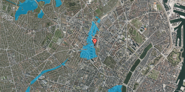 Oversvømmelsesrisiko fra vandløb på Lundtoftegade 87, 3. 307, 2200 København N