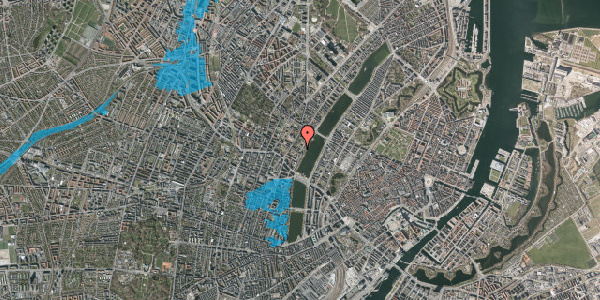 Oversvømmelsesrisiko fra vandløb på Wesselsgade 24, 2200 København N