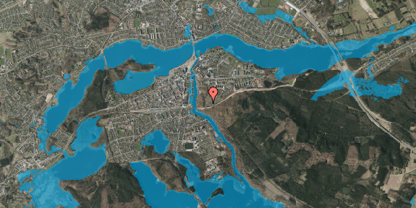 Oversvømmelsesrisiko fra vandløb på Frydensbjergvej 22, 8600 Silkeborg