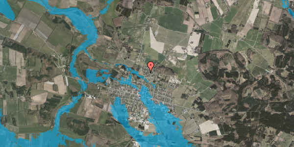 Oversvømmelsesrisiko fra vandløb på Gjesingvej 1, 8963 Auning