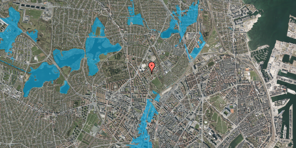 Oversvømmelsesrisiko fra vandløb på Nielsine Nielsens Vej 7, 2400 København NV