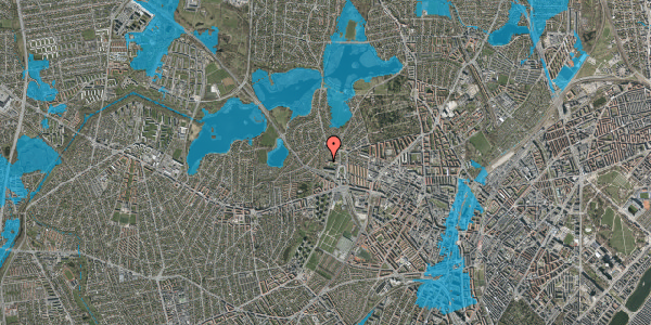 Oversvømmelsesrisiko fra vandløb på Hyrdevangen 62, 2400 København NV