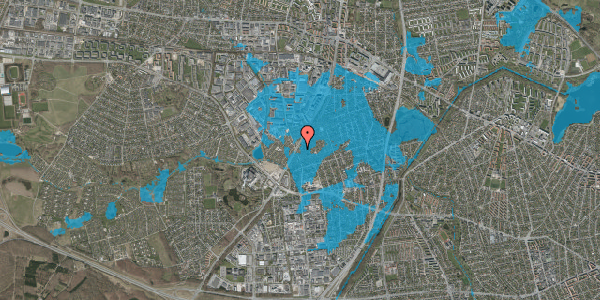 Oversvømmelsesrisiko fra vandløb på Solstien 54, 2610 Rødovre